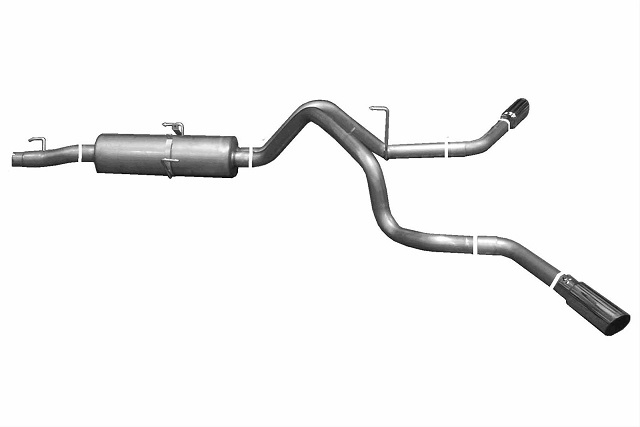 Gibson Dual Extreme Exhaust Kit 04-07 Dodge Ram 3.7L, 4.7L, 5.9L - Click Image to Close